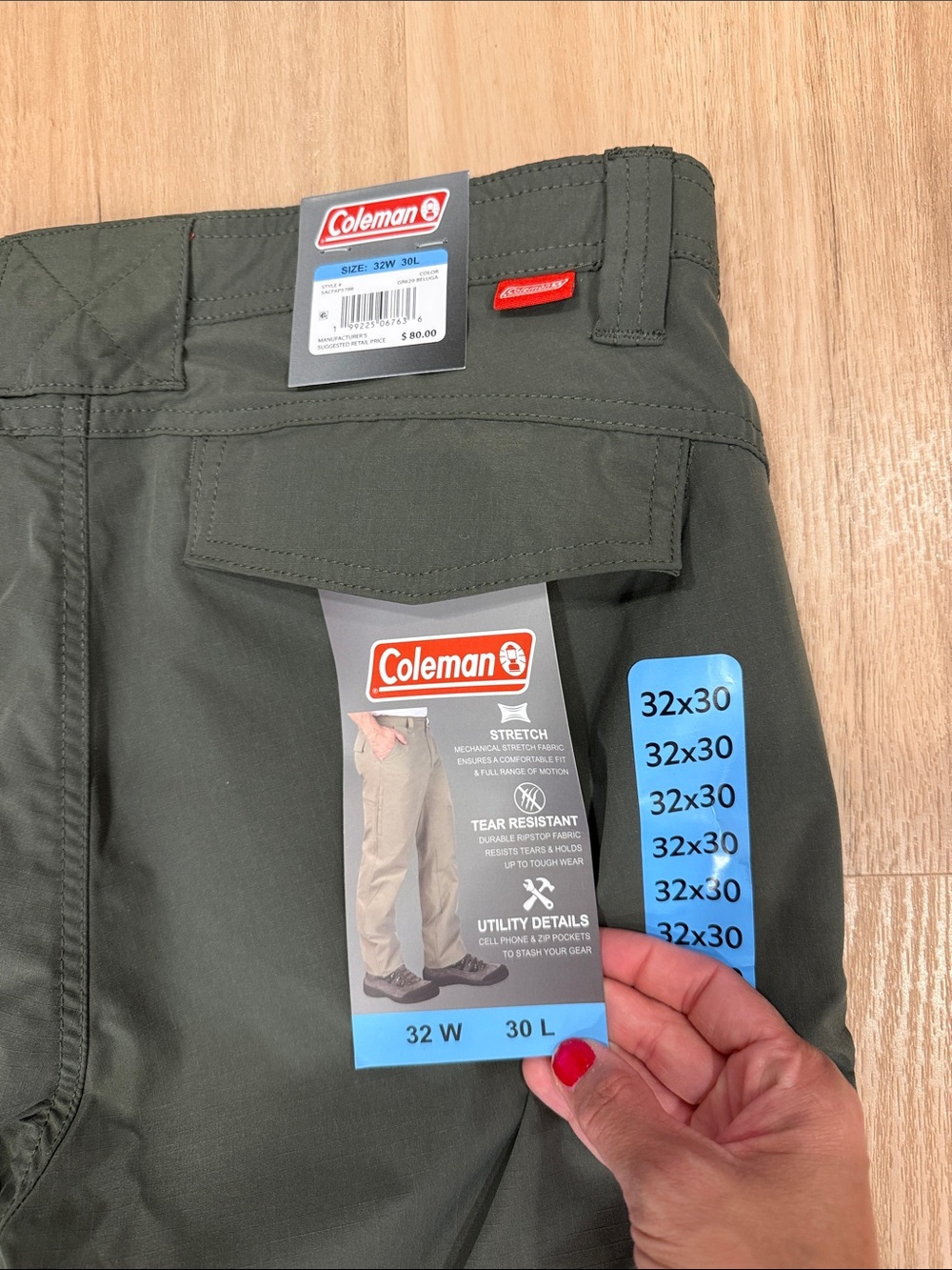 Coleman Men's Cargo Pants 32x30 utility pants hiking new